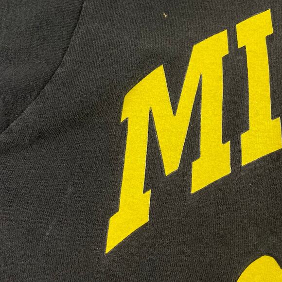 Vintage Flinstones Michigan 90s Football Fred & Barney Black Faded Shirt Large - Picture 6 of 8